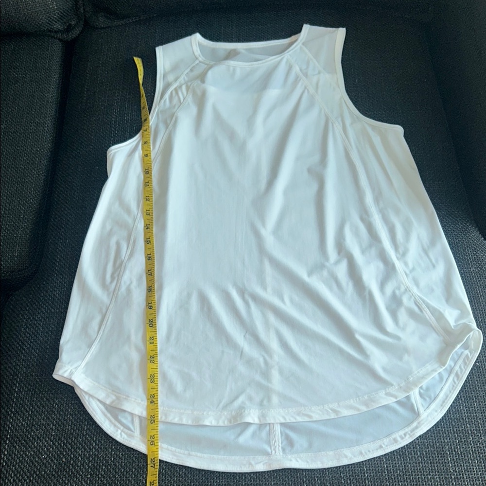 Lululemon White Mesh Back Sleeveless Tank Top - Picture 7 of 9